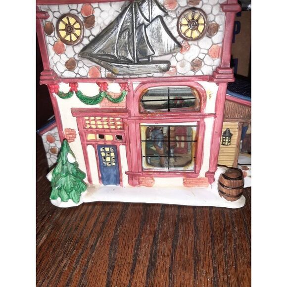 Vintage Christmas Delights Sailors Pub Porcelain Christmas Holiday Village - Picture 3 of 9